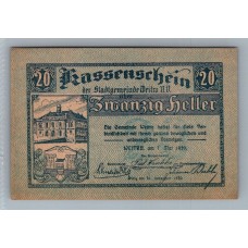 AUSTRIA 1920 BILLETE SIN CIRCULAR HERMOSO Y RARO !!!